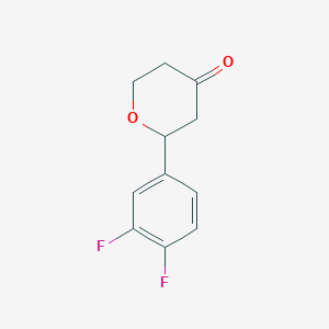 2-(3,4-Difluorophenyl)dihydro-2H-pyran-4(3H)-one