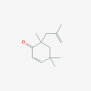 4,4,6-Trimethyl-6-(2-methylprop-2-en-1-yl)cyclohex-2-en-1-one