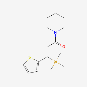 1-(Piperidin-1-yl)-3-(thiophen-2-yl)-3-(trimethylsilyl)propan-1-one