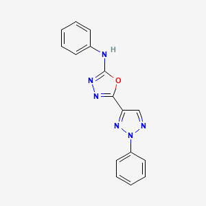 N-Phenyl-5-(2-phenyl-2H-1,2,3-triazol-4-yl)-1,3,4-oxadiazol-2-amine