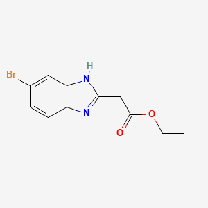 molecular formula C11H11BrN2O2 B1454140 2-(5-溴-1H-1,3-苯并二唑-2-基)乙酸乙酯 CAS No. 944903-92-8