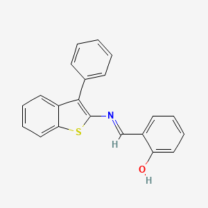 2-[(E)-(3-phenyl-1-benzothiophen-2-yl)iminomethyl]phenol