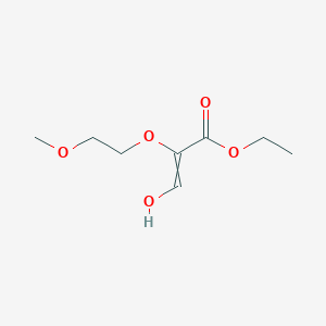 molecular formula C8H14O5 B14541470 Ethyl 3-hydroxy-2-(2-methoxyethoxy)prop-2-enoate CAS No. 62004-92-6