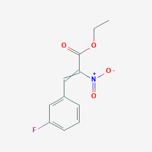 molecular formula C11H10FNO4 B14541488 Ethyl 3-(3-fluorophenyl)-2-nitroprop-2-enoate CAS No. 61924-51-4