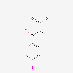 molecular formula C10H7F2IO2 B14541503 Methyl 2,3-difluoro-3-(4-iodophenyl)prop-2-enoate CAS No. 61855-61-6