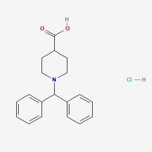 molecular formula C19H22ClNO2 B1454163 1-二苯甲基哌啶-4-羧酸盐酸盐 CAS No. 1189689-68-6