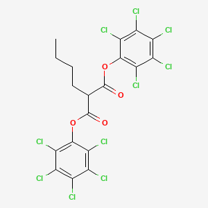 molecular formula C19H10Cl10O4 B14541665 Bis(pentachlorophenyl) butylpropanedioate CAS No. 61760-23-4