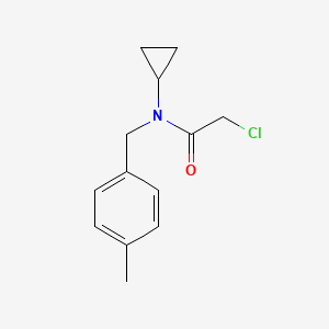 molecular formula C13H16ClNO B1454179 2-Chloro-N-cyclopropyl-N-(4-methyl-benzyl)-acetamide CAS No. 1181747-39-6