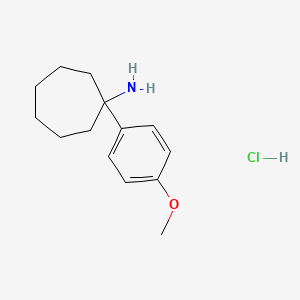 molecular formula C14H22ClNO B1454186 1-(4-Methoxyphenyl)cycloheptan-1-amine hydrochloride CAS No. 1240528-15-7