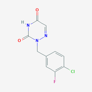 2-[(4-Chloro-3-fluorophenyl)methyl]-1,2,4-triazine-3,5(2H,4H)-dione