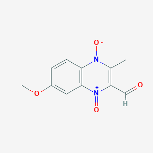 2-Formyl-7-methoxy-3-methyl-1-oxoquinoxalin-1-ium-4(1H)-olate