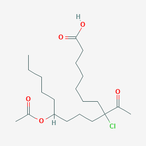 8-Acetyl-12-(acetyloxy)-8-chloroheptadecanoic acid