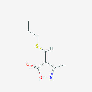 (4Z)-3-methyl-4-(propylsulfanylmethylidene)-1,2-oxazol-5-one