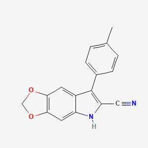 7-(4-Methylphenyl)-2H,5H-[1,3]dioxolo[4,5-F]indole-6-carbonitrile