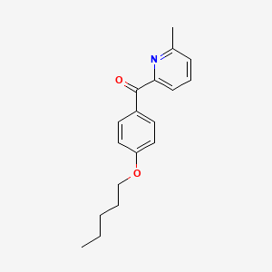 molecular formula C18H21NO2 B1454203 6-Methyl-2-(4-pentyloxybenzoyl)pyridine CAS No. 1187170-50-8