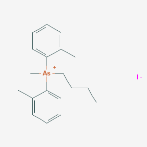 molecular formula C19H26AsI B14542170 Butyl(methyl)bis(2-methylphenyl)arsanium iodide CAS No. 62064-08-8