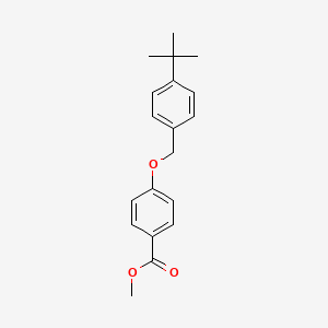 molecular formula C19H22O3 B14542274 Methyl 4-[(4-tert-butylphenyl)methoxy]benzoate CAS No. 62290-49-7