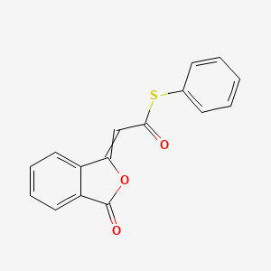 molecular formula C16H10O3S B14542308 S-Phenyl (3-oxo-2-benzofuran-1(3H)-ylidene)ethanethioate CAS No. 61756-47-6