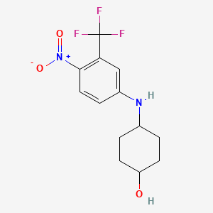 molecular formula C13H15F3N2O3 B1454236 4-(4-硝基-3-三氟甲基苯胺)-环己醇 CAS No. 1163268-84-5