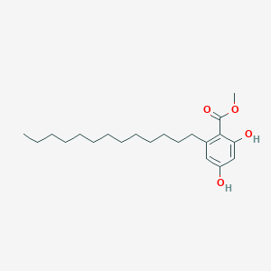 molecular formula C21H34O4 B14542360 Methyl 2,4-dihydroxy-6-tridecylbenzoate CAS No. 62071-08-3