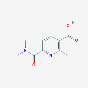 molecular formula C10H12N2O3 B1454237 6-(二甲基氨基甲酰)-2-甲基吡啶-3-羧酸 CAS No. 1154955-06-2