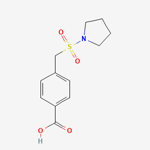 molecular formula C12H15NO4S B1454239 4-[(Pyrrolidin-1-ylsulfonyl)methyl]benzoic acid CAS No. 1098391-16-2