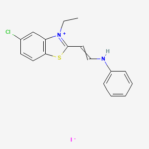 2-(2-Anilinoethenyl)-5-chloro-3-ethyl-1,3-benzothiazol-3-ium iodide