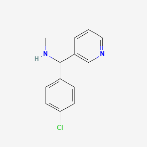 molecular formula C13H13ClN2 B1454245 [(4-Chlorophenyl)(pyridin-3-yl)methyl](methyl)amine CAS No. 1156267-03-6