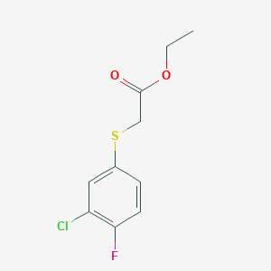 molecular formula C10H10ClFO2S B1454246 2-[(3-氯-4-氟苯基)硫基]乙酸乙酯 CAS No. 1096907-26-4