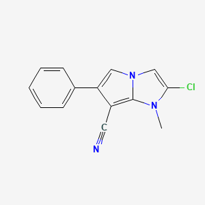 1H-Pyrrolo[1,2-a]imidazole-7-carbonitrile, 2-chloro-1-methyl-6-phenyl-