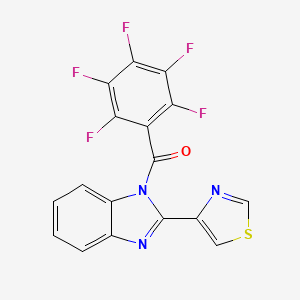 (Pentafluorophenyl)[2-(1,3-thiazol-4-yl)-1H-benzimidazol-1-yl]methanone