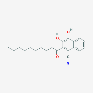 1-Naphthalenecarbonitrile, 3,4-dihydroxy-2-(1-oxodecyl)-