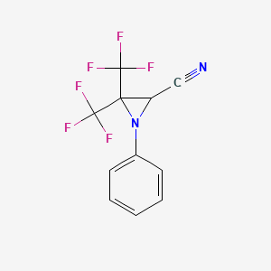 1-Phenyl-3,3-bis(trifluoromethyl)aziridine-2-carbonitrile