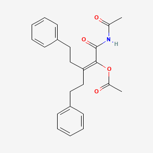 2-Pentenamide, N-acetyl-2-(acetyloxy)-5-phenyl-3-(2-phenylethyl)-