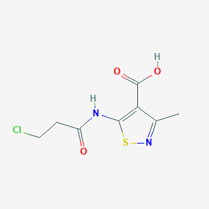 5-(3-Chloropropanamido)-3-methyl-1,2-thiazole-4-carboxylic acid