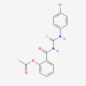 2-{[(4-Bromophenyl)carbamothioyl]carbamoyl}phenyl acetate