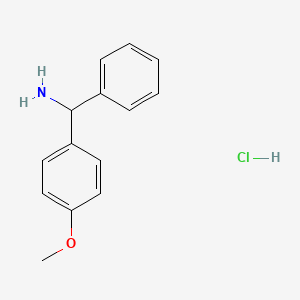 molecular formula C14H16ClNO B1454259 (4-Methoxyphenyl)(phenyl)methylamine CAS No. 5267-46-9