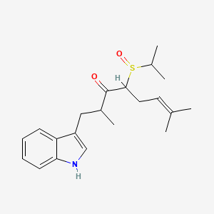 1-(1H-Indol-3-yl)-2,7-dimethyl-4-(propane-2-sulfinyl)oct-6-en-3-one