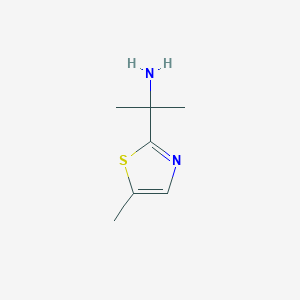 molecular formula C7H12N2S B1454261 2-(5-Metil-1,3-tiazol-2-il)propan-2-amina CAS No. 1155530-59-8