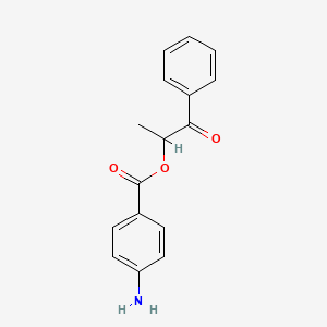 molecular formula C16H15NO3 B1454267 1-Methyl-2-oxo-2-phenylethyl 4-aminobenzoate CAS No. 1160264-11-8