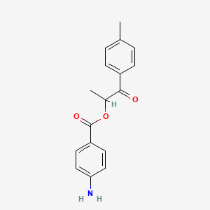 molecular formula C17H17NO3 B1454268 1-Methyl-2-(4-methylphenyl)-2-oxoethyl 4-aminobenzoate CAS No. 1160264-13-0