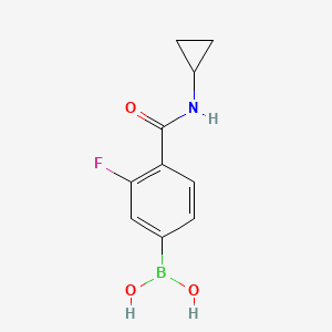molecular formula C10H11BFNO3 B1454269 (4-(环丙基氨基甲酰基)-3-氟苯基)硼酸 CAS No. 874289-20-0