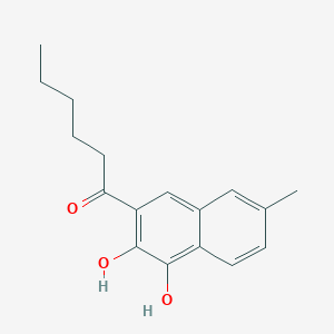 1-Hexanone, 1-(3,4-dihydroxy-7-methyl-2-naphthalenyl)-