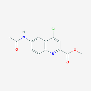 molecular formula C13H11ClN2O3 B1454271 6-乙酰氨基-4-氯喹啉-2-甲酸甲酯 CAS No. 1133115-95-3