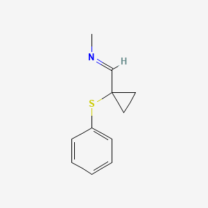 (E)-N-Methyl-1-[1-(phenylsulfanyl)cyclopropyl]methanimine