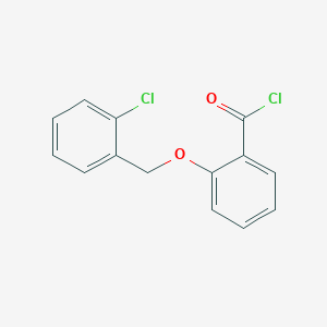 molecular formula C14H10Cl2O2 B1454276 2-[(2-Chlorobenzyl)oxy]benzoyl chloride CAS No. 1160249-76-2