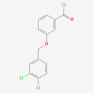 molecular formula C14H9Cl3O2 B1454279 3-[(3,4-Dichlorobenzyl)oxy]benzoyl chloride CAS No. 1160259-92-6
