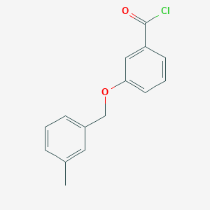 molecular formula C15H13ClO2 B1454281 3-[(3-Methylbenzyl)oxy]benzoyl chloride CAS No. 1160260-01-4