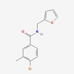 molecular formula C13H12BrNO2 B1454284 N-(呋喃-2-基甲基) 4-溴-3-甲基苯甲酰胺 CAS No. 1072944-32-1