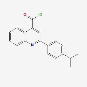 molecular formula C19H16ClNO B1454285 2-(4-Isopropylphenyl)quinoline-4-carbonyl chloride CAS No. 1160264-73-2